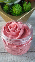 KAYKAYESSENTIALS STRAWBERRY AND CREAM FOAMING SUGAR BODY SCRUB